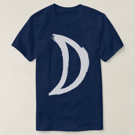 月占星術の惑星A三日月U263D Tシャツ (デザイン正面)