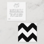 月及び星のベビーシャワーのおむつのラッフルのチケット スクエア名刺 (正面/裏面)