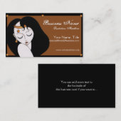 月及び星の女の子-ファンタジーの名刺 名刺 (正面/裏面)