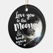 月及び背部に再度愛して下さい • 宇宙設計 セラミックオーナメント (左)