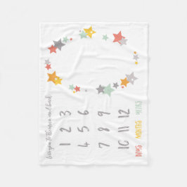 月及び背部ベビーのマイル標石毛布に愛して下さい フリースブランケット