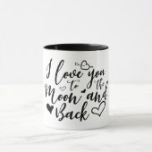 月及び背部マグに愛して下さい マグカップ (中央)