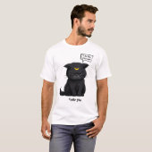 月名のもとに怒る黒猫Tシャツ Tシャツ (正面フル)
