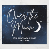 月名の上で日付をテーマにした赤ちゃんシャワー スパークリングワインラベル (シングルラベル)