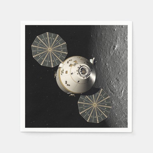 月周回軌道オリオン宇宙船 スタンダードカクテルナプキン (正面)