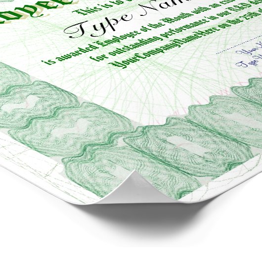 月報の社員を表彰 ポスター (角)