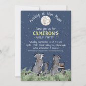 月夜に遠吠え オオカミパーティー カスタム セレブレーション 招待状 (正面)