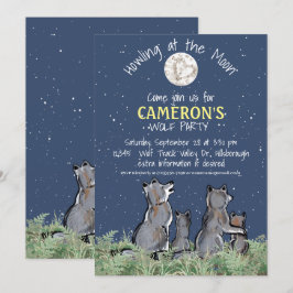 月夜に遠吠え オオカミパーティー カスタム セレブレーション 招待状