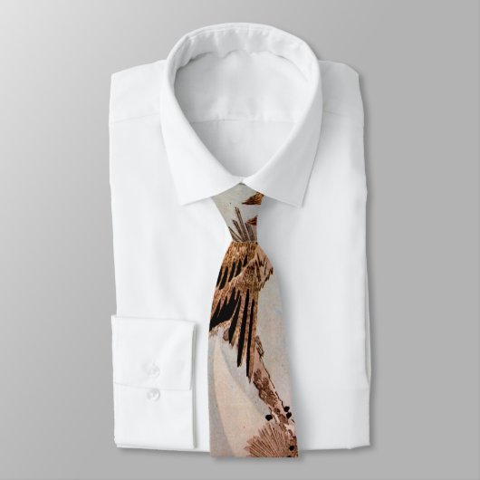 月夜のみみずく、広重ムーンライトフクロウ、広重、浮世絵 ネクタイ (タイ)