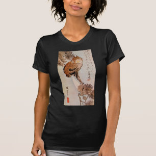 月夜のみみずく、広重ムーンライトフクロウ、広重、浮世絵 Tシャツ