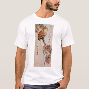 月夜のみみずく、広重ムーンライトフクロウ、広重、浮世絵 Tシャツ