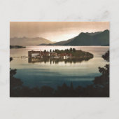 月夜のイゾラ・ベッラ、マッジョーレ湖、イタリア ポストカード (正面)