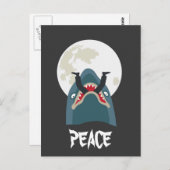 月夜のサメ ポストカード (正面/裏面)