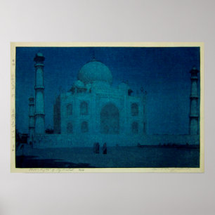 月夜のタージ・マハル, Taj Mahal at moonlit night, Yoshida ポスター