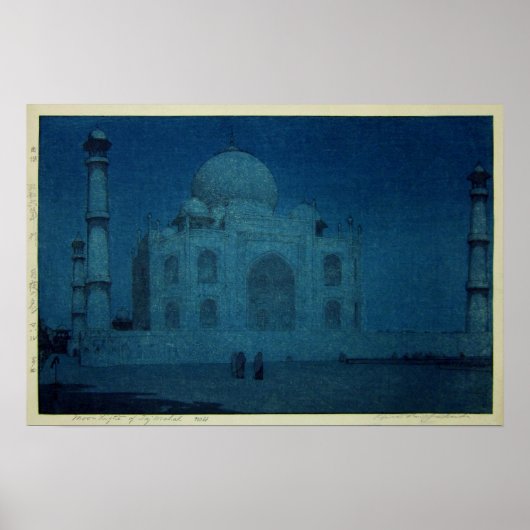 月夜のタージ・マハル, Taj Mahal at moonlit night, Yoshida ポスター (正面)
