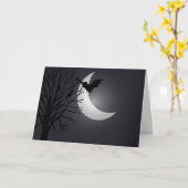 月夜のハッピーハローウィン カード (黄色い花)