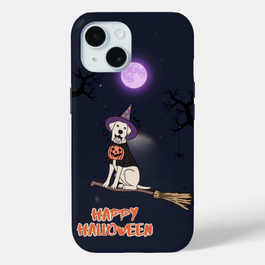 月夜の仔犬 - 魔女の帽子をかぶったハロウィンの犬 Case-Mate iPhoneケース (裏面)