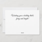 月夜の冬の森を駆けるサンタのそり シーズンカード (裏面)