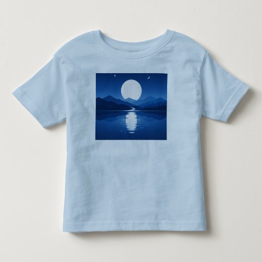 月夜の反射 トドラーTシャツ (正面)