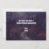 月夜の幽霊屋敷　ハッピー・ハロウィン シーズンカード (裏面)