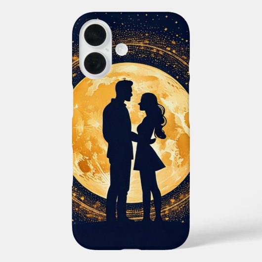 月夜の恋人たちのシルエット Case-Mate iPhoneケース (裏面)