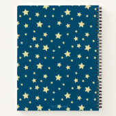 月夜の星空を見つめる幻想的な人魚 ノートブック (裏面)