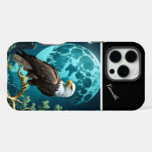 月夜の柳と河鷲 iPhoneケース (裏面横)