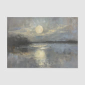月夜の水彩風景画  薄葉紙 (正面)