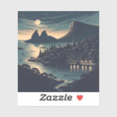 月夜の港 シール (シート)