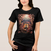 月夜の狐たち トライブレンドTシャツ (正面)