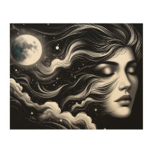 月夜の神秘的な天体