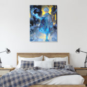 月夜の通りを凍らせる者 - 冬の肖像 キャンバスプリント (インサイチュ (寝室))