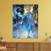 月夜の通りを凍らせる者 - 冬の肖像 キャンバスプリント (インサイチュ (リビング))