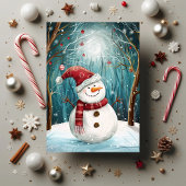 月夜の雪だるまの魔法　魅惑のウィンターフォレスト カード