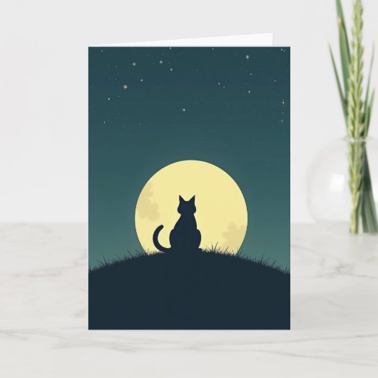 月夜の黒い生き物のカード カード (正面)