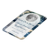 月夜空の日付を保存 マグネット (左側)