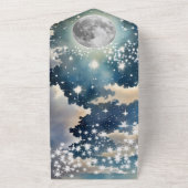 月夜空結婚の オールインワン招待状 (外側)