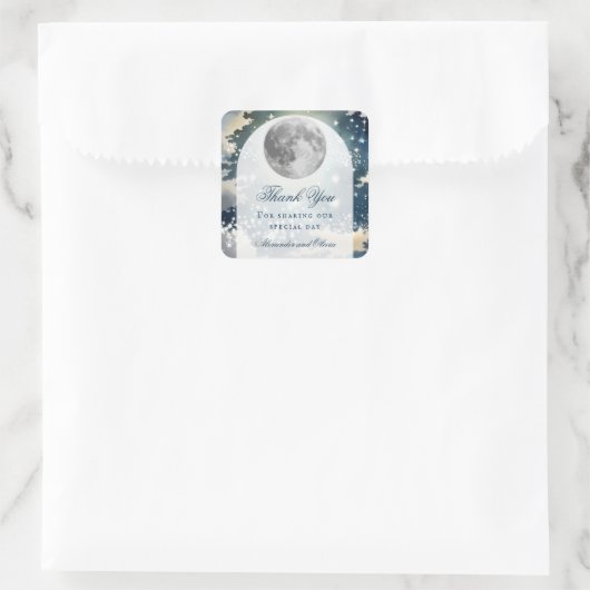 月夜空結婚の スクエアシール (バッグ)