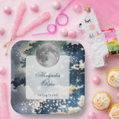 月夜空結婚の ペーパープレート (パーティー)