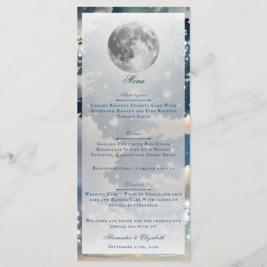 月夜空結婚の メニュー (正面)
