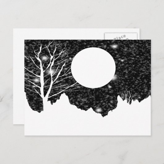 月夜#3 ポストカード (正面/裏面)