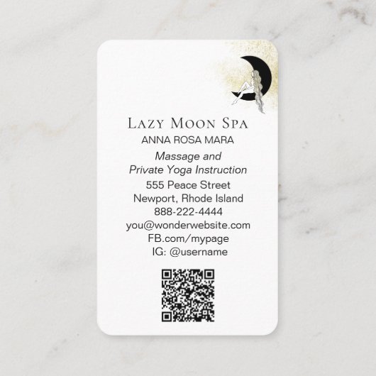 *～*月天の女神QR 名刺 (裏面)