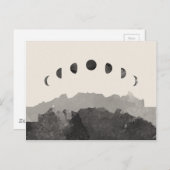 月天文学宇宙水彩画 ポストカード (正面/裏面)