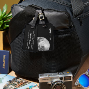 月太陽の系プラネットブラック宇宙星 ラゲッジタグ