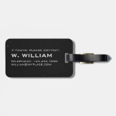 月太陽の系プラネットブラック宇宙星 ラゲッジタグ (裏面横)