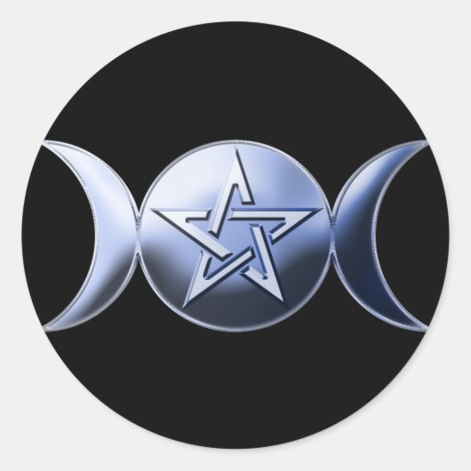 月女神ステッカー ラウンドシール (正面)