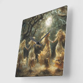 月女神ダンスクロック スクエア壁時計 (傾斜)