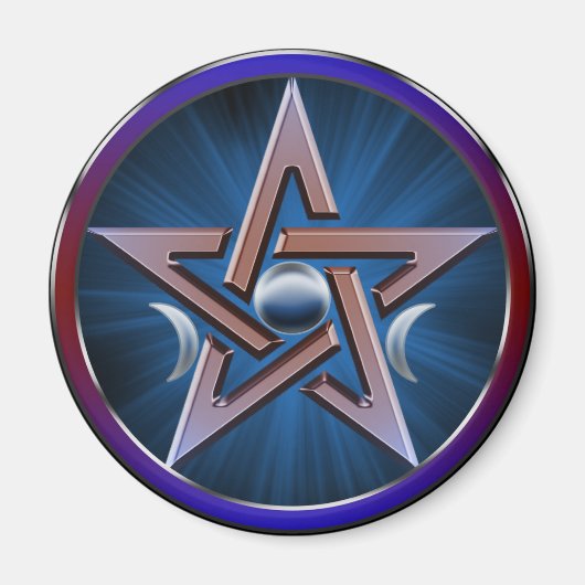 月女神ペンタグラム磁石 マグネット (正面)