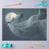 月威厳のあるの白馬前線を切り離す 薄葉紙 (クラフト)