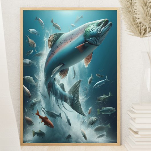 月威厳のある照ダンス中のサーモン8x10 ポスター